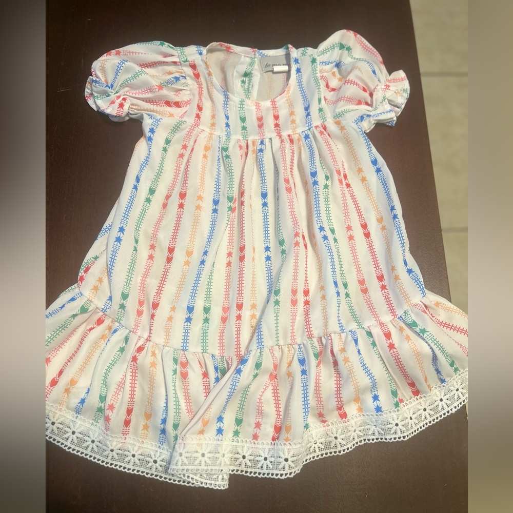 Charming Multicolor Striped Kids Dress